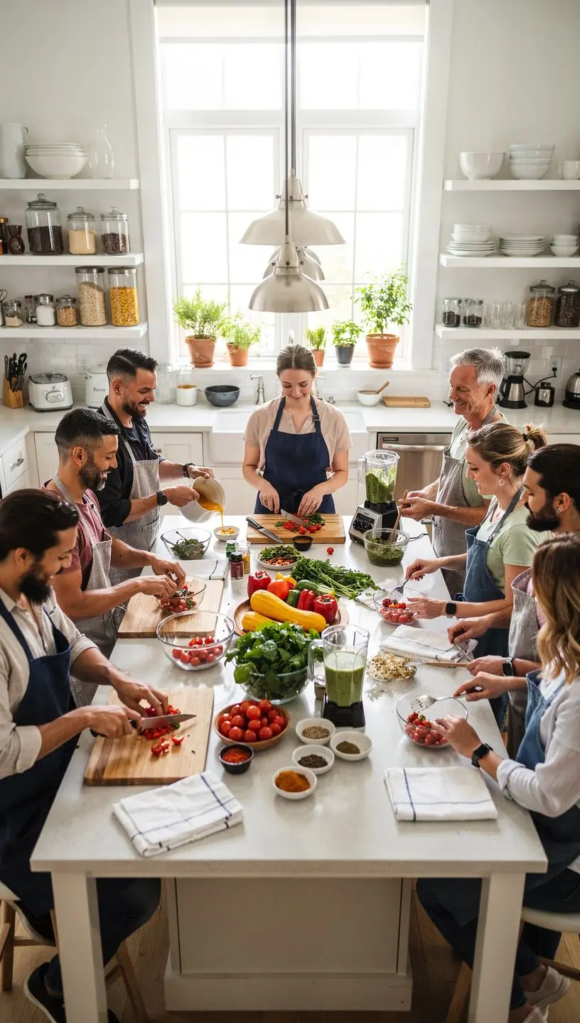 Kép a modern konyháról, felszerelve a legújabb főzőeszközökkel.