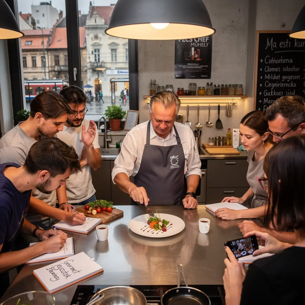 Ételbemutató, ahol a résztvevők saját készítésű ételeiket prezentálják.
