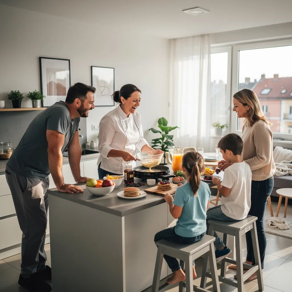 Szakács oktatás, ahol a résztvevők megtanulják az exkluzív háztartási főzés alapjait.